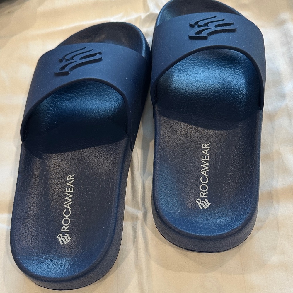 Rocawear Dark Blue Slide Sandals - Picture 2 of 4